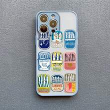 Étui de téléphone amusant avec motif de sardines colorées, compatible avec 16, 15, 14 Pro Max Plus, 13, 12 Mini, 11 Pro Max, XR, XS, X, 7, 8, SE2. Étuis antichocs. Étui compatible avec Samsung Galaxy S17, S17 Pro, S17 Pro Max - noir SDYYS2 7 - Voir 9