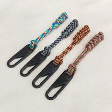 4pcs Paracord Zipper Pulls Replacement Tab Universal Nylon Metal Zipper Clips Repair Kit, Hand Woven Rope Handle Cord Tab For Backpacks Jackets Luggage (4Pcs-A)