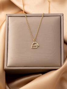 1 Pc Minimalist Christmas Tree Snowflake Pendant Necklace For Women, 2025 Winter Themed Xmas Reindeer Jingle Bells Charm Necklaces, Holiday Festive Jewelry Gift For Her