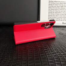 غطاء جلدي قابل للطي مع حامل لهواتف سامسونج جالكسي S8/S9/S10/S20/S21/S22/S23/S24/S25 بلس/ألترا/FE، غطاء هاتف محمي كامل للأعمال مقاوم للصدمات، مضاد للبصمات، غطاء هاتف من جلد اصطناعي بملمس الليتشي