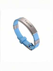 Customizable ID Wristband With Engraved Name, Date And Number: Silicone Emergency Contact Wristband For Parents' Emergency Contacts