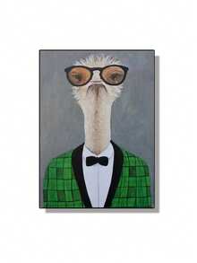 1/3 piezas Póster de pintura en lienzo con ilustración de animales de moda como gato, perro, conejo, elefante, arte de pared divertido y lindo para decoración del hogar en la sala de estar