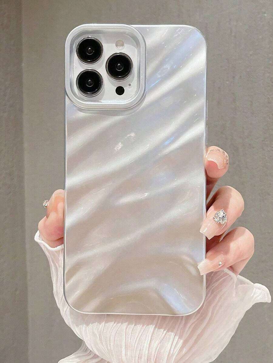 1 Pc Apple Glitter Liquid Case Compatible With IPhone 14 Pro Max/13/12/11 Protective Cover Compatible With IPhone 15 Pro Max/15 Pro/15 Waterproof Shockproof Anti-Fall Scratch Resistant - Silver - View 1