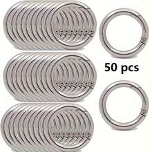 10/20/30/50pcs Colorful Keychain Set With Lobster Clasp Swivel Spring Hook, Decorative For Dog Leash, Handbag, DIY Pendant Craft Accessories