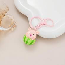 1pc Pink Pig Keychain, Key Chain, Key Ring, Unisex Keyring, Gift For Men, Christmas Decoration, Christmas Gift, Gift For Friends, Gift For Mom, Christmas Present, Teacher Gift, Men's Car Accessories, Bag Pendant Bag Charms Car Sister Gift Ideas