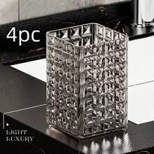 1/2/4个装透明塑料化妆品收纳盒，大容量化妆刷架，桌面收纳盒，可存放口红、眼线笔、文具、化妆品，适用于浴室、卧室、宿舍、办公室 - 彩色 - 查看 18