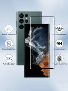 3 件装曲面高清钢化玻璃屏幕保护膜，防刮，适用于三星 Galaxy S21/S22/S23/S24 Ultra/S24 FE/S25/S25 Ultra - 無色 - 查看 4