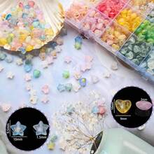 1 Box 24pcs Multi-Size Star & Heart Shaped Jewelry Making Accessories, For Bracelet & Necklace DIY