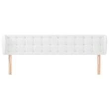 vidaXL Kopfteil mit Ohren Weiß 183x23x78/88 cm Kunstleder