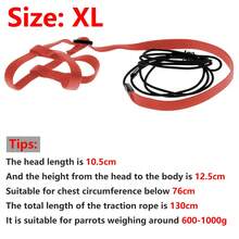 1 zestaw uprzęży i smyczy dla papugi, zabawka do nauki lotu dla zwierząt, odpowiednia do spacerów z ptakami na zewnątrz