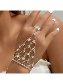 European And American Fashion Women's Bracelet Stage Model Performance Tassel Women's Bracelet Ring - 1005 Trắng - Xem 2