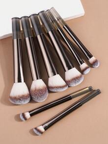 MAANGE 4pcs/8pcs/10pcs/15pcs/20pcs Professional Aluminum Makeup Brush Set, Travel Essential, Includes Foundation Brush, Blush Brush, Concealer Brush, Highlighter Brush, Powder Brush, Eyeshadow Brush, Eyebrow Brush, Lash Brush, Eyeliner Brush, Angled Brush, Soft Fiber Material, Portable, Ideal Gift For Women & Girls - Champagne - View 14