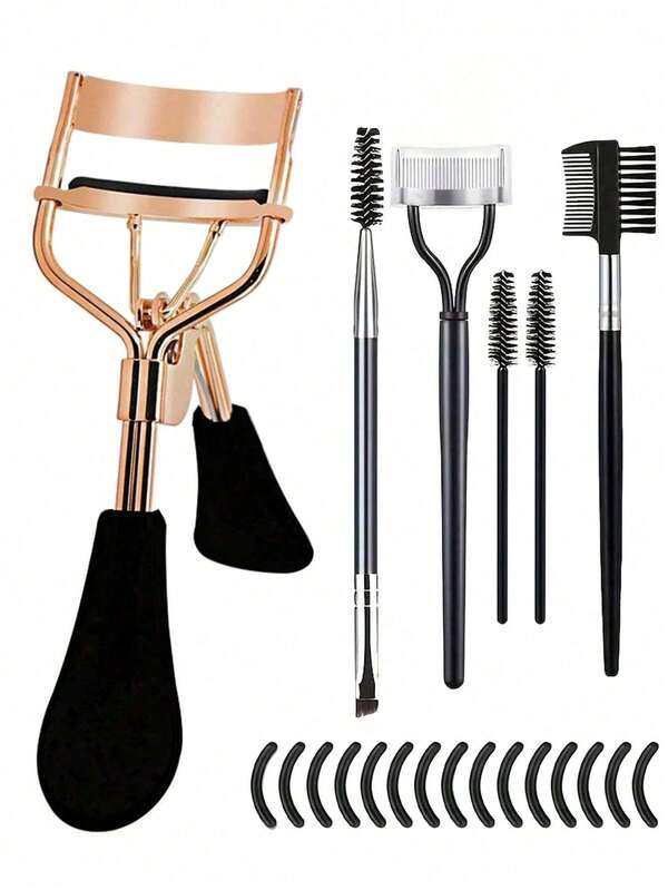 21 Stück Wimpernzange Make-up Pinsel für Herren und Damen Make-up Lidschatten Werkzeuge, Augenbrauen Pinsel, Wimpern