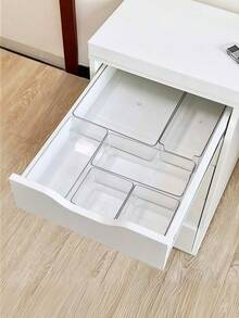 1 zestaw 12/7/6/4 szt., pudełko do przechowywania kosmetyków na blacie stołu, przezroczyste pudełko do przechowywania na toaletkę, odpowiednie do przechowywania kosmetyków, biżuterii, różnych drobnych przedmiotów