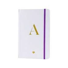 Libreta de Notas Iniciales con Pasta Dura de Piel Vegana, Separador y Elstico, Cuaderno de Notas Profesional como Agenda Mujer y Diario, Regalos para Mujer y Mam u2013 Notebook, Letra R - Letra A - Oro - Ver 2