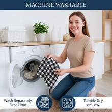 Juego de toallas de cocina y paños de cocina LANE LINEN - Paquete de 6 paños de cocina de algodón, 18"x 28", toallas suaves para la cocina, paños de té, toallas de cocina premium, toallas de limpieza de secado rápido - Negro - 06: Rojo - Ver 4