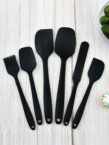 4pcs/5pcs/6pcs Silicone Baking Tools Set, Spatula, Oil Brush, Cake Cream Scraper