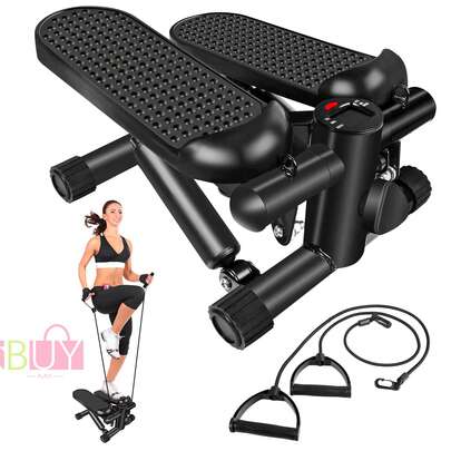Mini Escaladora, Escaladora Para Ejercicio En Casa Con Bandas Removibles, Escaladora Para Ejercicios De Bajo Impacto, Adecuado Para Entrenamientos En Casa Con Monitor Digital Y Bandas De Resistencia