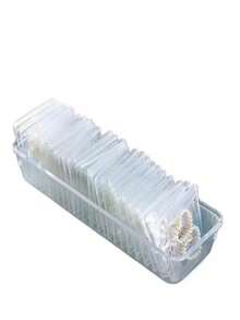 1个厨房用具收纳盒，桌面抽屉整理盒，家用文具及杂物透明隔层化妆盒，冰箱抽屉整理盒 - 彩色 - 查看 9