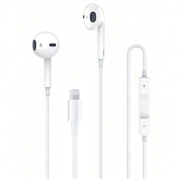 In-Ear Earbuds Earphones Headphones Compatible With Iphone Pro/14 Pro Max/13/12/11/X/8/7/XR XS X 8 7 6 Plus Bluetooth Wired Earbuds,Lightning Connector Wired Headphones With Remote To Control Music, Phone Calls,Lightning Interface Wired Earphones