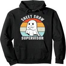Sheet Show Ervisor Cute Funny Halloween R Pullover Hoodie - Black 16 - View 1