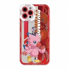 Custodia per telefono con stampa di bordo di avventura anime, compatibile con 16, 15, 14, Plus, 13, 12, Mini, 11 Pro Max, X, Xs, XR, 7, 8, cover morbida e trasparente, compatibile anche con i modelli 17, 17 Pro e 17 Pro Max