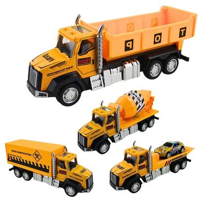 Decoração de Quarto com Veículos de Construção em Blocos