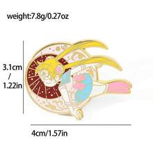 1/6 Stücke Cartoon Anime süße Sailor Mond Tsukino Usagi Brosche, modisch und exquisit, Kawaii Emaille Handwerk, bunte und elegante Taschendekoration, geeignet für täglichen Reisebedarf oder als Geschenk - Verschiedenfarbig - Übersicht 11