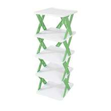ELE-GATE Zapatera Organizador Plegable con 4 Niveles,El dormitorio simple alberga estantes de zapatos, y el espacio de estantes de zapatos plegables para el hogar / dormitorio tiene varias capas. - Multicolor - Ver 6