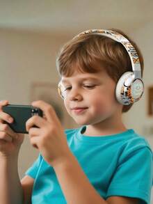 [Halloween Gifts]Wireless Headphones With Headphone Stereo 5.3 Wireless Chip Lightweight Folding Design, Gaming Headphones Stereo, Music And Sports Headphones, Push Button Volume Control, Mobile Phone Compatible, 3.5mm Plug, Type-C Charging Suitable For Gift Giving/Halloween/Christmas