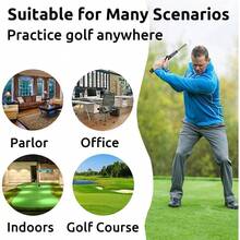 Retractable Swing Trainer, Grip Trainer Warm - Ups, Indoor Practice, Right - Handed Clubs, Accessories - Strength And Tempo Training Chip Shot - đen - Xem 6