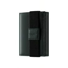 portafolios minimalista de piel con bloqueo de RFID con banda elstica, soporte delgado para tarjetas de crdito con 3 ventanas de identificacin y bolsillo con cierre, Verde, Minimalista - Verde - Ver 1