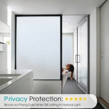 Frosted Window Privacy Film - Non Adhesive Static Cling Glass Stickers Sun UV Blocking Heat Control Door Covering Decals For Home Office - Multicolor - View 65