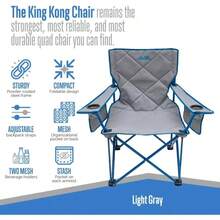 King - Silla de Camping, Talla nica, Cactus con Malla - Gris Claro - Ver 5