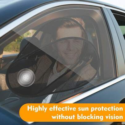 Pack Car Window Shades For Baby - Rotatable Sun Visor For Side Window, Fits Driver/Passenger/Rear Windows, Mesh Sun Blocker With Suction Cups