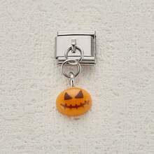 1 bộ linh kiện vòng tay bằng thép không gỉ chủ đề Halloween, thiết kế ma và bí ngô ngộ nghĩnh, phụ kiện tự làm trang sức cho vòng tay và dây chuyền, kiểu dáng tự do. - Halloween 1 - Xem 22