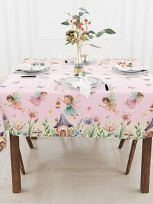 1 pièce Nappe de table de fête de jardin de fées enchantées, nappe de table jetable thème fée fleur en PVC, décoration de fête d'anniversaire, babyshower, mariage, décoration de table de fête à la maison, vacances, décorations de fée fleur, décoration de salle à manger de style ferme, décoration de cuisine