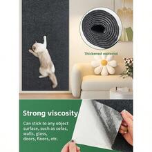Protector de sofá contra las garras de gato de 40"X16", juego de alfombra rascadora para gatos, protector de muebles recortable, reemplazo de poste rascador para árbol de gato, sofá, esquina y pared, color gris oscuro - 40 pulgadas x 16 pulgadas - Ver 5