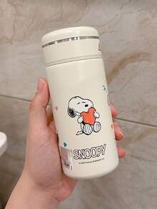SNOOPY 1个史努比316不锈钢真空保温杯 260毫升，小巧保温可爱水瓶，户外便携口袋杯，男女通用简约不锈钢杯，高品质 - 彩色 - 查看 2