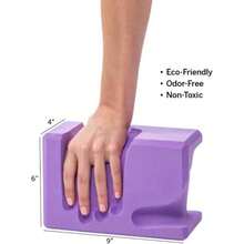 - Bloques de yoga 2 unidades, reduce y previene el dolor de mueca, mejora la comodidad, estabilidad y fuerza de agarre en los bloques, bloques en forma de mano, juego de accesorios de - Lavanda - Ver 6