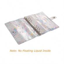 Journal Binder Cover A5 Plastic Planner Cover Notebook Binder Refillable Notebook 6. U201Dx9.2u201D Round - Ring Planner Pages Inner Paper Not Included - 五彩紙屑-粉紅色 - 查看 6