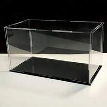 Removable, Acrylic Display Cabinet, Plastic Collectible Display Case, Protective Storage Box For Models, Suitable For Display And Collection, Elegant Storage Box For Home And Retail - Black - View 1