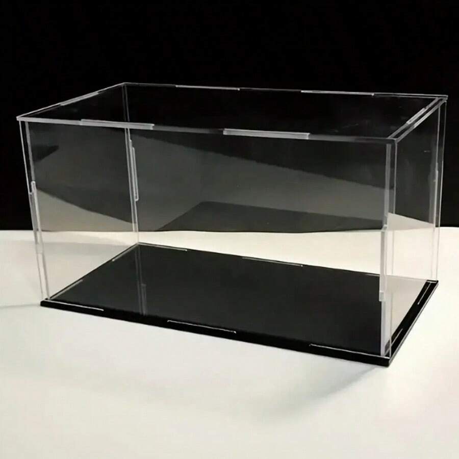 Removable, Acrylic Display Cabinet, Plastic Collectible Display Case, Protective Storage Box For Models, Suitable For Display And Collection, Elegant Storage Box For Home And Retail - Black - View 1