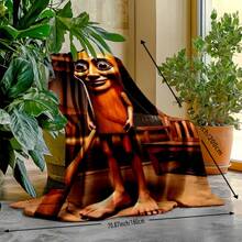 1 pieza Manta suave y cómoda con tema de dibujos animados de franela, con diseños de personajes de dibujos animados, uso versátil para sofá, cama, coche, oficina, camping, regalo perfecto para familiares y amigos