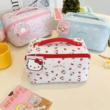 Sanrio Melody geantă de machiaj de mare capacitate pentru femei geantă de depozitare pentru cosmetice geantă de călătorie portabilă portabilă