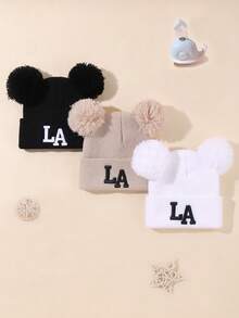 3-Pieces Set Of Fashionable Los Angeles Embroidery Is Perfect For Babies, Girls And Boys. The Knitted Cap Is Cute With LA Letter Embroidery And Can Be Hand-Washed. It Is A Perfect Choice For Daily Wear, Outdoor Play, Family Parties And Gatherings, And A Mysterious Gift