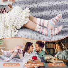 SISOSOCK 5 Pairs Fuzzy Soft Cozy Fluffy Socks Women, Casual Thick Plush Comfy Sleep Socks, Warm Winter Gifts Women - 多色-c2 - 查看 6