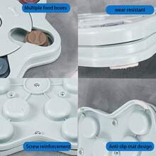 Cat And Dog Feeders In 3 Colors And 3 Shapes, Pet Educational Feeding Toys, Feature Bone And Heart Patterns, A 360° Rotating Slide, Multiple Food Containers, Screw Reinforcements, And A Non-Slip Mat. Made Of PP, They Improve IQ And Cognitive Skills, Slow Feeding, Reduce Boredom, And Support Interactive Training. This Simple Dog Educational Training Toy Is Suitable For Daily Feeding, Pet Training, And Indoor Play.