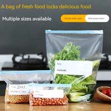 45/30/10/1pc Reusable Ziplock Bags, Airtight Leak-Proof Freezer Bags, Food Storage Organizer Bags, Produce Bags, Kitchen Accessories For Fruits, Vegetables, Grains