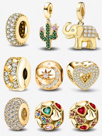 1Pc Fashionable Little Cactus Man Charm Bead Fit For Women Bracelets Bangles DIY Jewelry Making And Daily Outfit Matching Jewelry Decoration For Girls